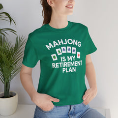 Mahjong Retirement Plan Tee, Fun Unisex T-Shirt for Game Lovers, Perfect Gift for Retirees, Mahjong Enthusiasts, Casual Wear