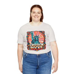 July 4th Statue Of Liberty Freedom - Graphic Unisex Short Sleeve Tee