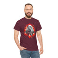 Fiery Fire Ghost - Graphic Unisex Heavy Cotton Tee