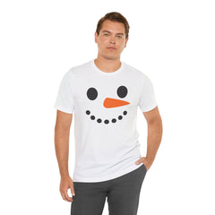 Snowman Face Graphic - Unisex Jersey Short Sleeve Tee