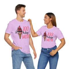 100 Days of School Unisex Tee | Elementary School, Ice Cream, Teacher Apparel