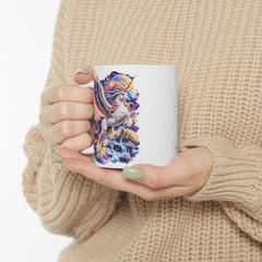 Colorful Feather Wings Unicorn Ceramic Mug | 11oz 15oz