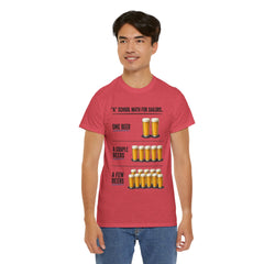 T-Shirt -  "A" School Math for Sailors Funny Beer Graphic Tee