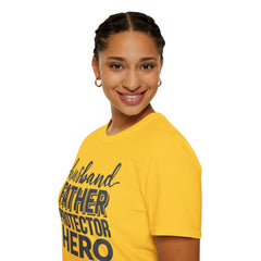 Husband Father Protector Hero Unisex Softstyle T-Shirt