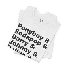 The Outsiders Shirt, Greasers Characters Shirt, Unisex Jersey Short Sleeve Tee
