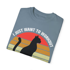 Workout & Cat Lover Unisex T-Shirt - I Just Want to Workout and Hang with My Cat