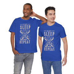 Hair Enthusiast Tee, Eat Sleep Hair Repeat Shirt, Funny Barber Gift, Unisex Jersey Tee, Casual Everyday Apparel, Salon Worker Top