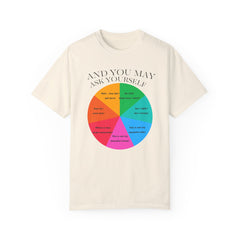 Motivational Talking Head Unisex Garment-Dyed T-Shirt - "And You May Ask Yourself"