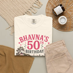 Bhavna Personalized 50th Birthday Girls Trip Savannah, Georgia T-Shirt