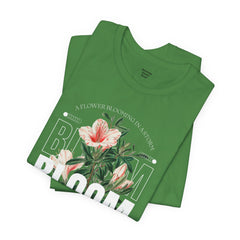 Bloom Stronger Unisex Jersey Tee - Positive Vibes Floral Design