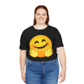 Emoji With Hugging Hands - Graphic Unisex Jersey Short Sleeve Tee