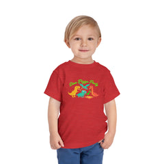 Dino Pizza Party Toddler Tee - Fun Dinosaur Graphic T-Shirt for Kids