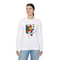 Cracked Rubik's Cube Unisex Heavy Blend™ Crewneck Sweatshirt