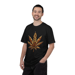 Vintage Leopard Cannabis Leaf T-shirt — Weed Lover Stoner Gift