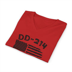 DD 214 Alumni Unisex Jersey Short Sleeve V-Neck Tee