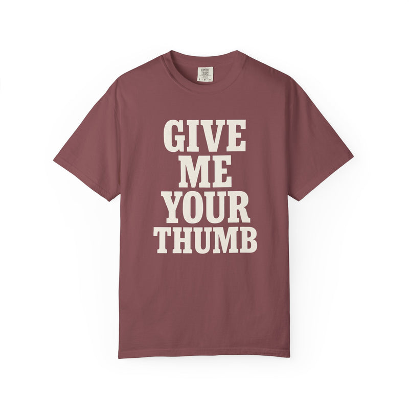 Two And A Half Men Inspired Graphic T-Shirt - Give Me Your Thumb Vintage Tee