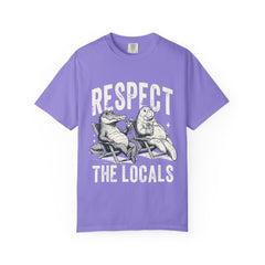 Alligator and Manatee Respect the Locals T-Shirt — Vintage Beach Vibes Graphic Tee