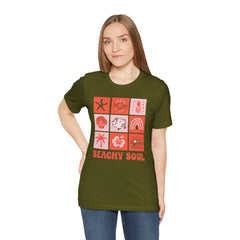 Beachy Soul Unisex Jersey Tee - Perfect Summer Vibes, Casual Wear, Gift for Beach Lovers, Vacation Outfit, Relaxed Style