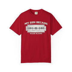 My SSN Became Razor Blades Graphic Vintage Submarine Veteran Tee