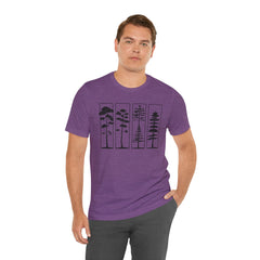 Nature-Inspired Unisex Jersey Tee, Tree Graphic T-Shirt, Eco-Friendly Fashion, Gift for Nature Lovers, Casual Wear, Outdoor Adventure