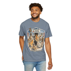 Front Graphic "Who Let the Cats Out?" Baldwin Harbor Animal Hospital Cute Vet Clinic T Shirt