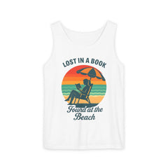 Beach Reader Unisex Tank Top | Summer Vibes | Lost In A Book | Perfect for Book Lovers, Beach Days, Vacations, Gifts, Relaxing Moments