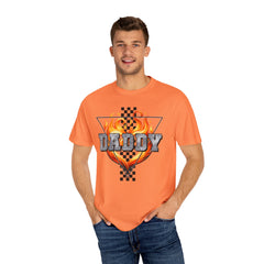 GO DADDY graphic, Comfort Colors 1717, unisex garment-dyed t-shirt, retro graphic tee, gift for him, Birthday gift tee, Vintage checkered graphic tee, Flames Tee, Fathers Day Shirt