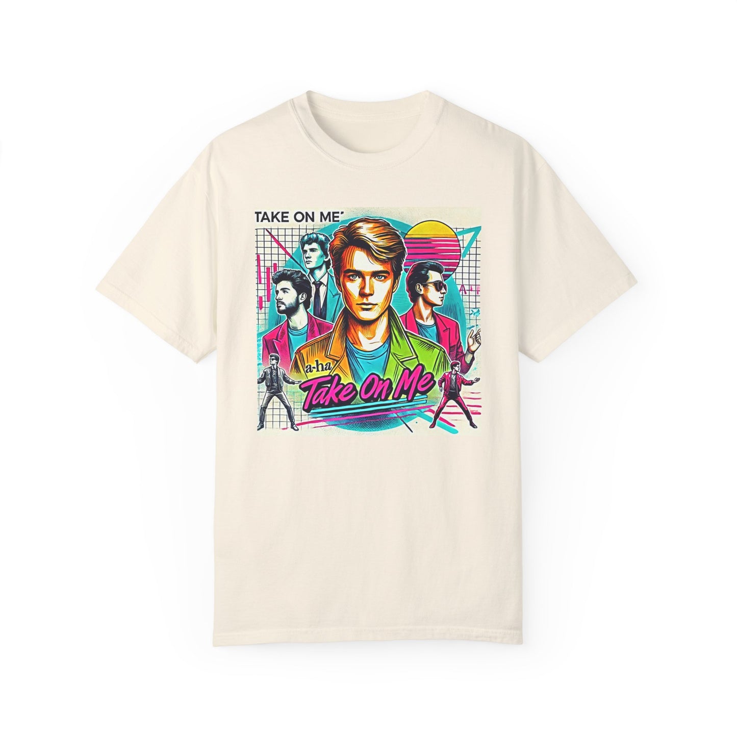 80s Music Take On Me  - Graphic Comfort Colors Garment Dyed Shirt