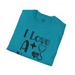 I Love A Nurse - Unisex Softstyle T-Shirt | Nurse Awareness,Gift For Him,Scrubs Lover,Hospital Staff,Gift For Her,RN, Registered Nurse