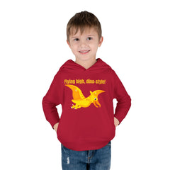 Flying high, dino-style! - Toddler Pullover Fleece Hoodie