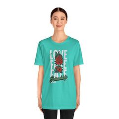 Positive Vibes Love Friendship Unisex Tee - LOVE FAKE FATE