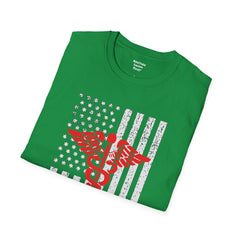 American Doctor - Unisex Softstyle T-Shirt | Doctor Awareness, Medical Wear, Gift For Him, Scrubs Lover, Hospital Staff Gift, Gift For Him