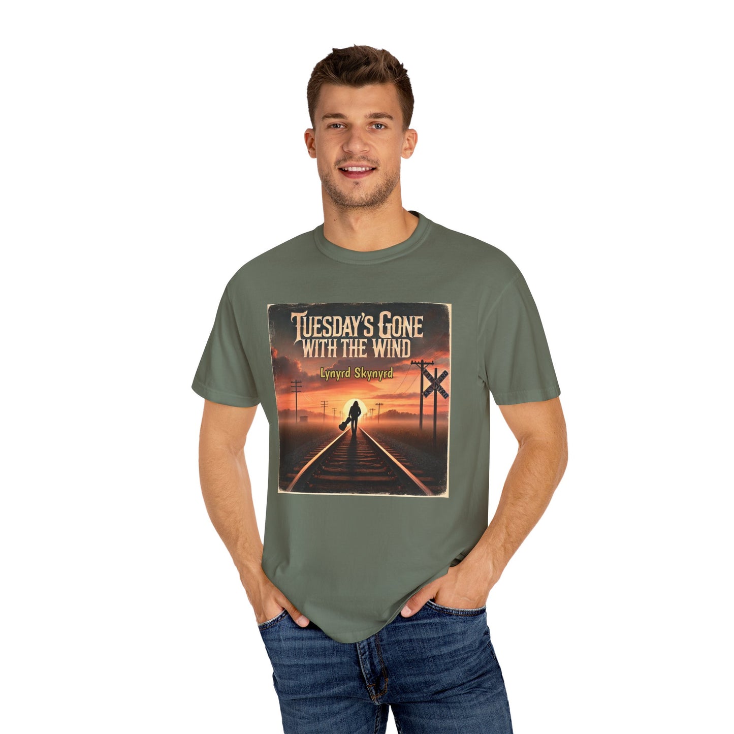 Music Lynyrd Skynyrd Inspired Tuesdays Gone Graphic - Unisex Comfort Colors Shirt