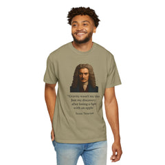 Isaac Newton Quote T-Shirt — "Gravity wasn't my idea" Scientific Humor Tee
