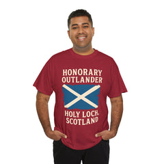 Honorary Outlander Heavy Cotton Tee, Holy Loch Scotland Shirt, Outlander Fan Gift, Casual Tee, Travel Souvenir, Unisex T-Shirt