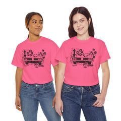 Abstract Retro Racing Car Unisex Heavy Cotton Tee | Perfect for Car Enthusiasts, Father's Day Gift, Casual Wear, Vintage Style, Unique Graphic Shirt