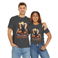 Black Cat And Pumpkin! Graphic Unisex Heavy Cotton Tee