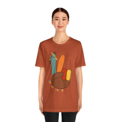 Thankful Teacher T‑Shirt – Hand Turkey Teacher Appreciation Tee