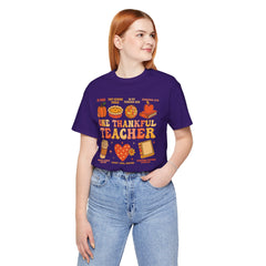 One Thankful Teacher T‑Shirt – Fall and Thanksgiving  Teacher Appreciation Tee