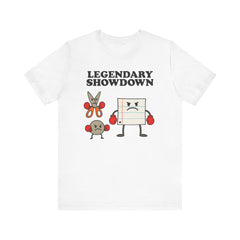 Legendary Showdown Rock Paper Scissors Funny Graphic Tee