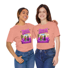 Personalized Treat Dealer T-Shirt — Funny Pet Lover Tee with Girl and Dog on Purple Couch