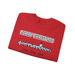 Bolder Font MERRY  CHRISTMAS Submarine Brotherhood -Unisex Crewneck Sweatshirt