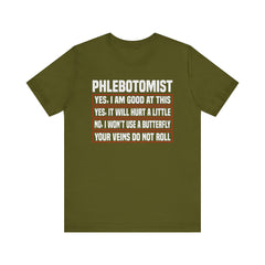 Phlebotomist Humor Tee, Funny Medical Shirt, Nurse Gift, Blood Tech Wear, Cute Phlebotomy Humor, Healthcare Apparel