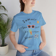 Summer Is — Graphic Tee (Sunglasses, Ice Cream & Sandals)