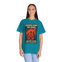 Funny I'm Not A Pyro I'm Just A Talking Head Music-Inspired Unisex T-Shirt - Burning Down the House Design