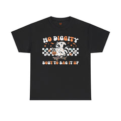 No Diggity Halloween Raccoon! Graphic Unisex Heavy Cotton Tee
