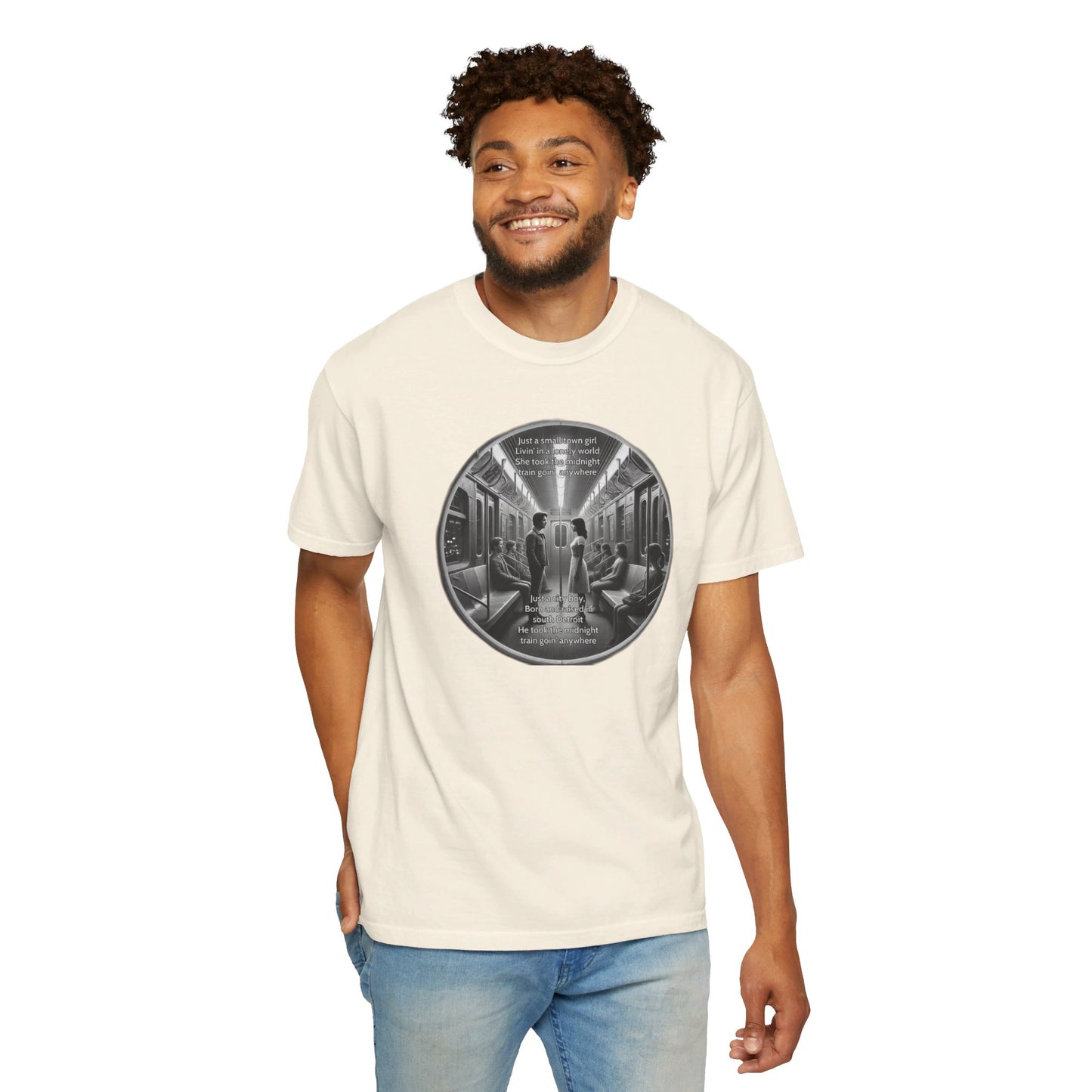 Don't Stop Believin Graphic Unisex Garment-Dyed T-shirt