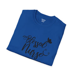 Blessed Nurse - Unisex Softstyle T-Shirt | Nurse Awareness, Medical Wear, Gift For Her, Scrubs Tee, Medical Staff Gift, Registered Nurse, RN