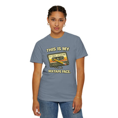Mixtape Face T-Shirt — Retro Cassette Music Graphic Tee