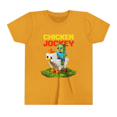 Youth Chicken Jockey Tee - Fun Gamer T-Shirt for Kids